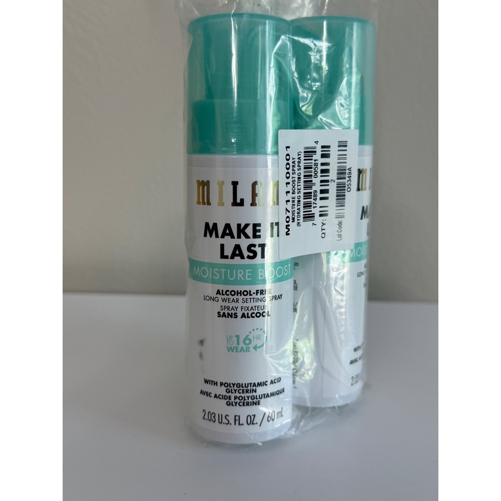 Milani Setting Spray Set 2pk 2.03oz Teal Moisture Boost Hydrating NWT